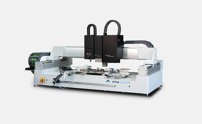 Das neue High-End-Rework-System HR 600 P mit Scavenger liefert mit höchstem Automatisierungsgrad im umfangreichen Ersa Rework-Portfolio effiziente Baugruppen-Reparatur mit reproduzierbarer Erfolgsquote Das neue High-End-Rework-System HR 600 P mit Scavenger liefert mit höchstem Automatisierungsgrad im umfangreichen Ersa Rework-Portfolio effiziente Baugruppen-Reparatur mit reproduzierbarer Erfolgsquote