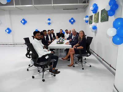 Erste Team-Runde im neuen India-Office in Bangalore