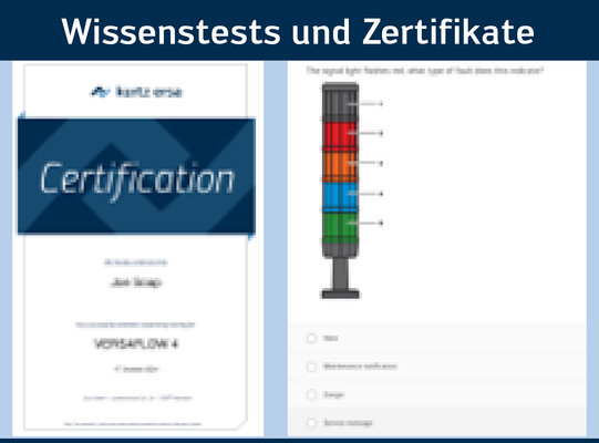 Wissenstests + Zertifikate Wissenstests + Zertifikate