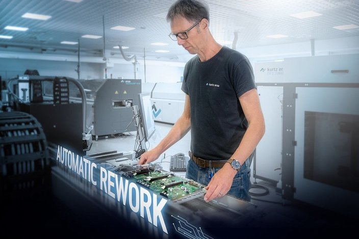 Hochautomatisierte Baugruppenreparatur mit dem Ersa Hybrid-Reworksystem HR 600 XL für eine nachhaltige Elektronikproduktion Hochautomatisierte Baugruppenreparatur mit dem Ersa Hybrid-Reworksystem HR 600 XL für eine nachhaltige Elektronikproduktion