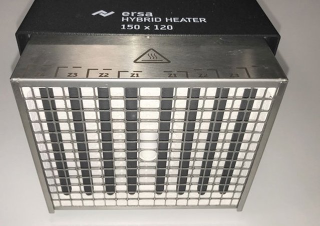 Der XL-Heizkopf des HR 600 XL eignet sich für Bauteile bis 150 x 120 mm Kantenlänge od. zum gleichzeitigen Aus-/Einlöten von zwei BGA-Bauteilen Der XL-Heizkopf des HR 600 XL eignet sich für Bauteile bis 150 x 120 mm Kantenlänge od. zum gleichzeitigen Aus-/Einlöten von zwei BGA-Bauteilen